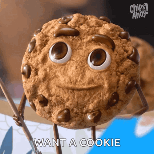 Adorable Choco Chip Cookie Animation GIF