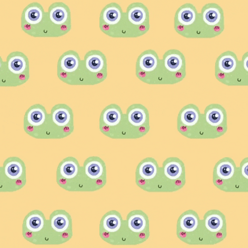 Adorable Cute Frog Pattern GIF