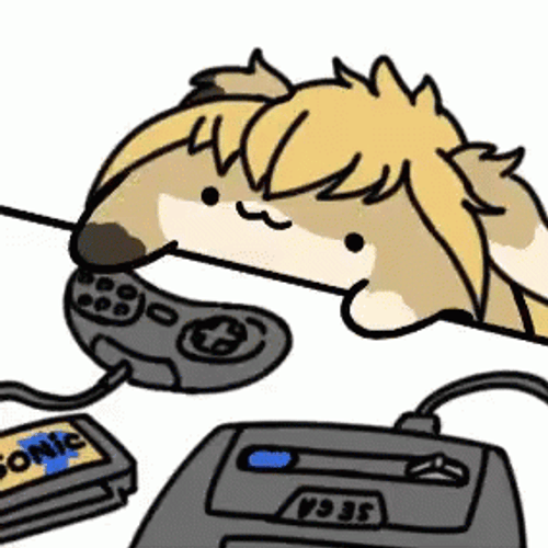 Adorable Fluffy Gaming Bear GIF