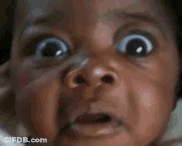 Adorable Funny Baby Scared Reaction GIF