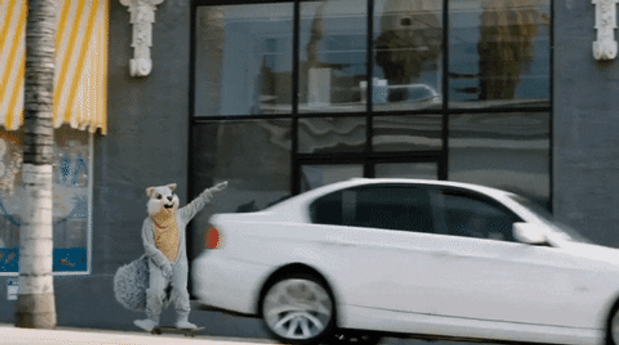 Adorable Mascot Happy Skateboard GIF