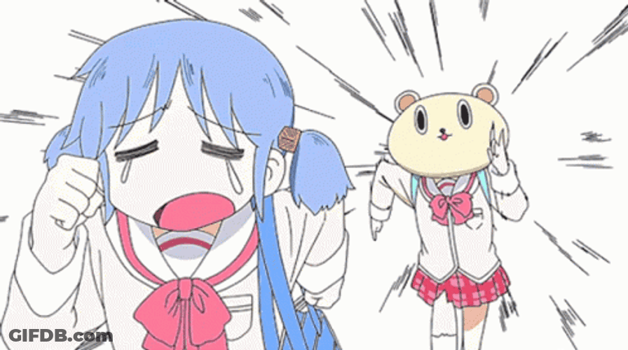 Adorable Mio Anime Running Away Crying GIF