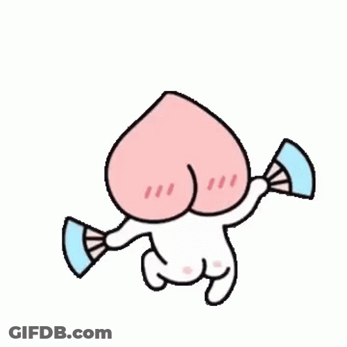 Adorable Peach Head Dancing GIF