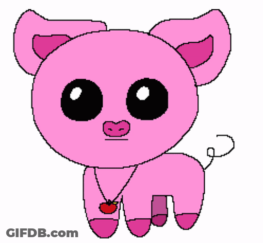 Adorable Pink Pig Yippee Creature GIF