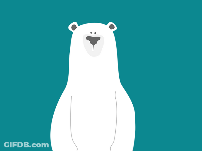 Adorable Polar Bear Wiggle Hands GIF