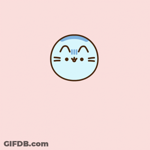 Adorable Pusheen Cat Squismallow Jump GIF