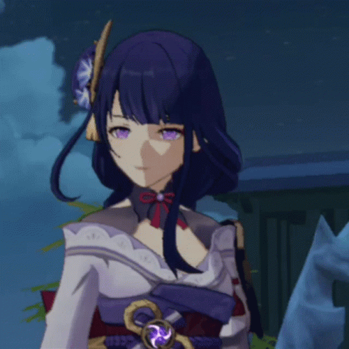 Adorable Raiden Shogun Baal Sweet Smile GIF