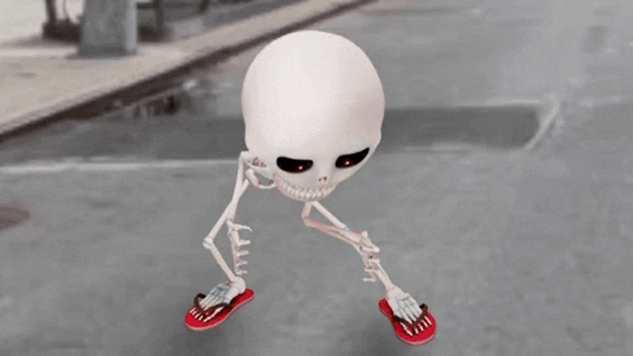 Adorable Skeleton Wiggle GIF