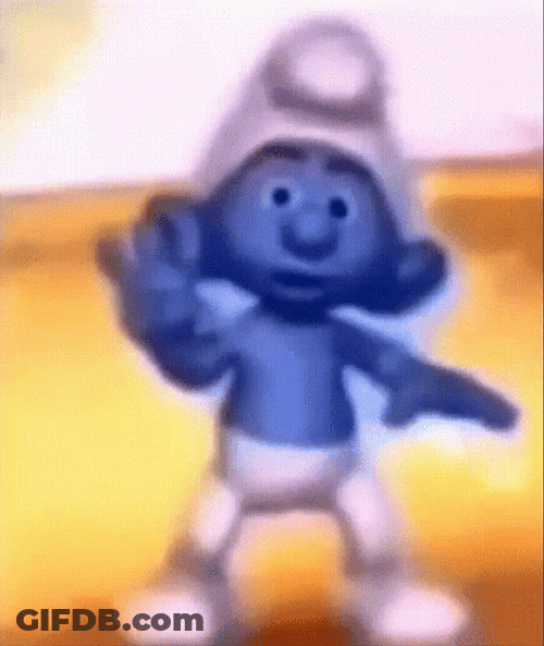 Adorable Smurf Dancing Meme GIF