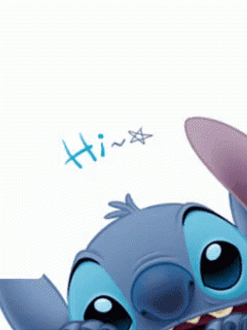 Adorable Sneak Peek Stitch Hi GIF