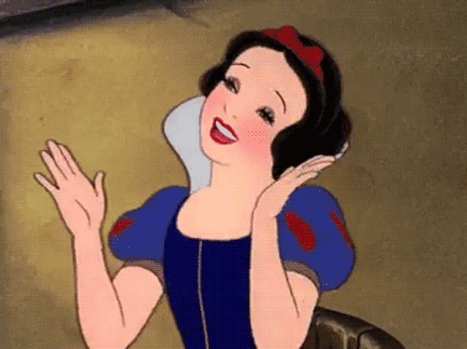 Adorable Snow White Clapping GIF