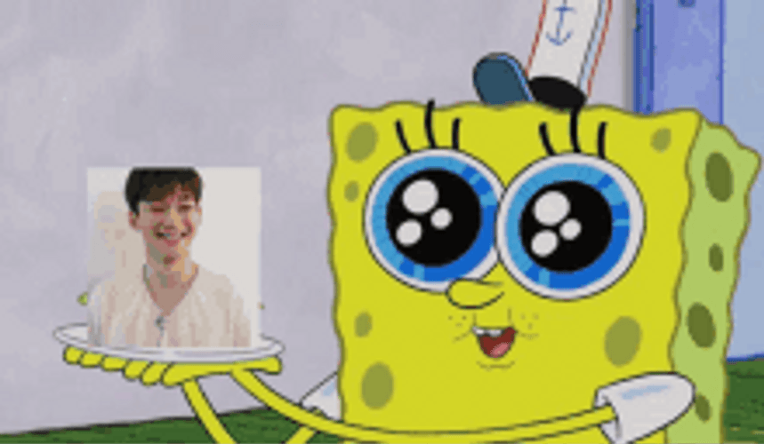 Adorable Spongebob Rainbow Cute Eyes GIF