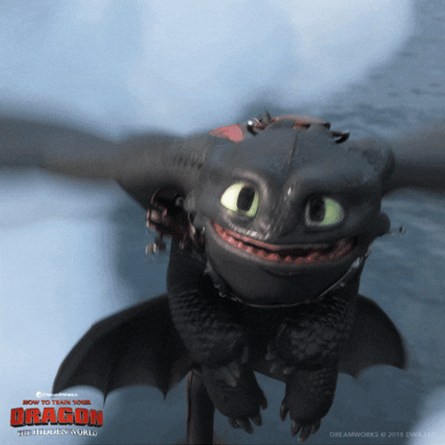 Adorable Toothless Air Dance Meme GIF