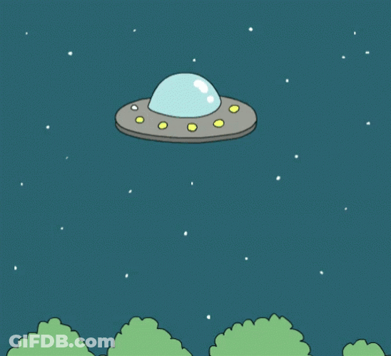 Adorable Ufo Taking Pizza GIF