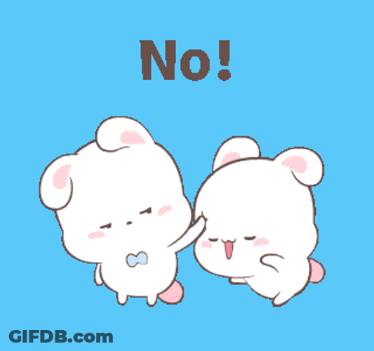 Adorable White Rabbit No No GIF