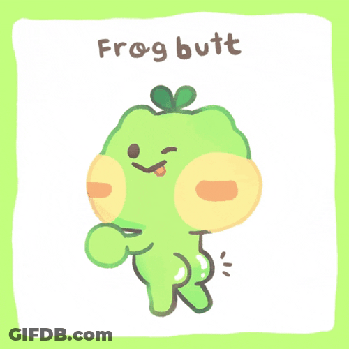 Adorable Wink Pog Cute Frog GIF