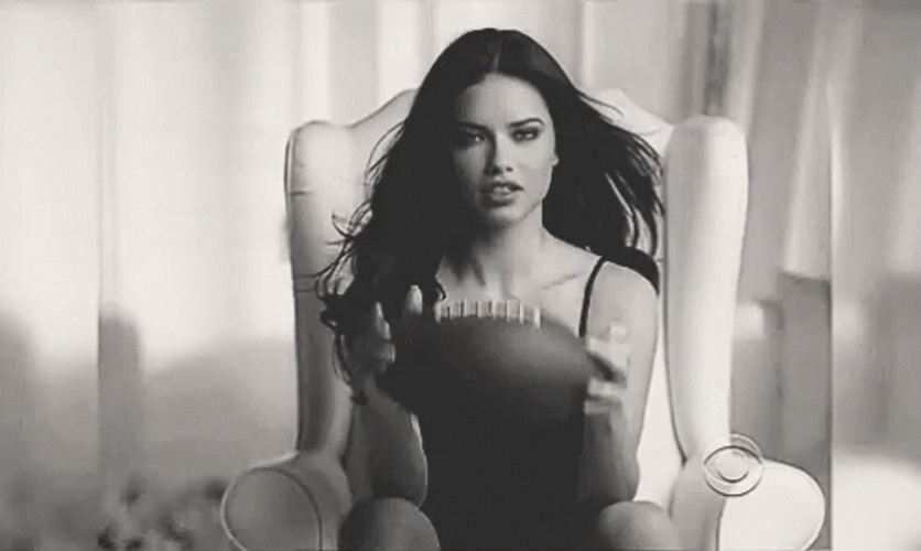 Adriana Lima Spinning Rugby Ball GIF