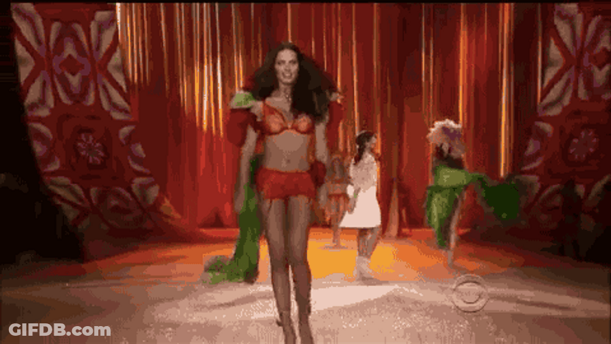 Adriana Lima Using Red Lingerie GIF
