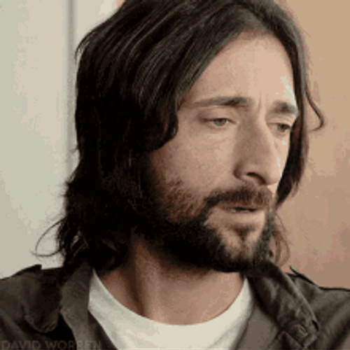 Adrien Brody Stressed Sigh GIF