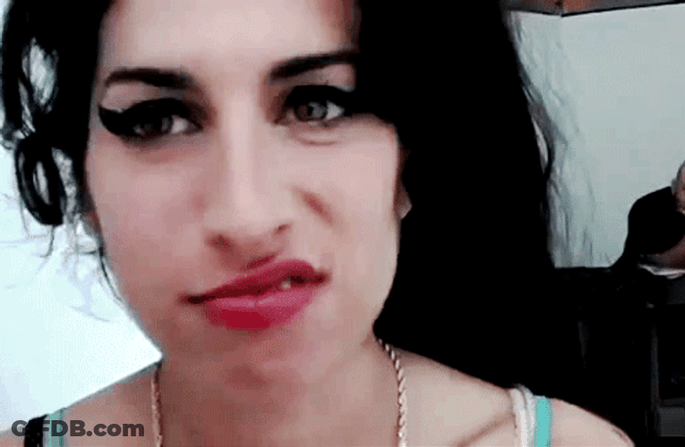 Adult Girl Making Meh Face GIF