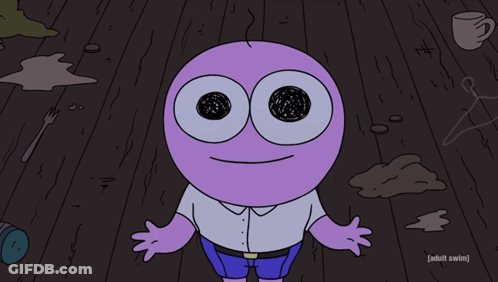 Adult Swim Cartoon Standing With Arms Outstretched GIF