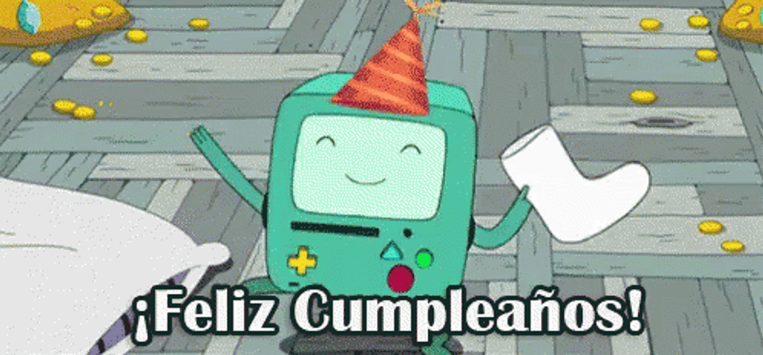 Adventure Time BMO Feliz Cumpleaños GIF