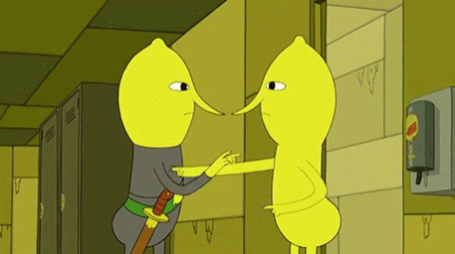 Adventure Time Earl Lemongrab Poke GIF