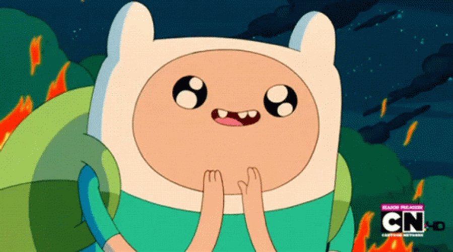 Adventure Time Excited Finn GIF