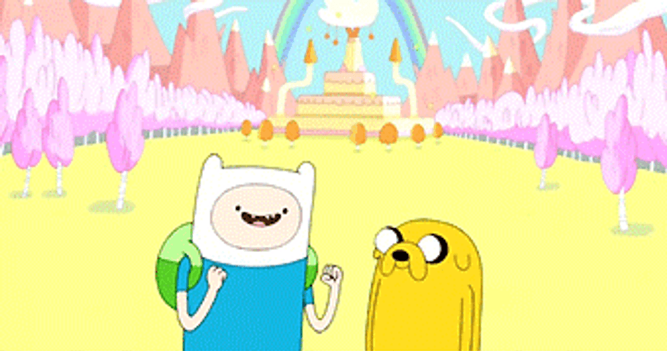 Adventure Time Funny Hug GIF