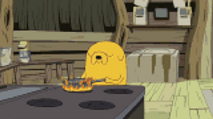 Adventure Time Jake Cooking GIF