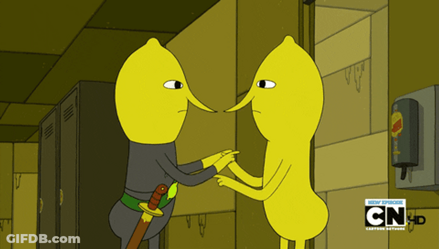 Adventure Time Lemongrab Poke Battle GIF