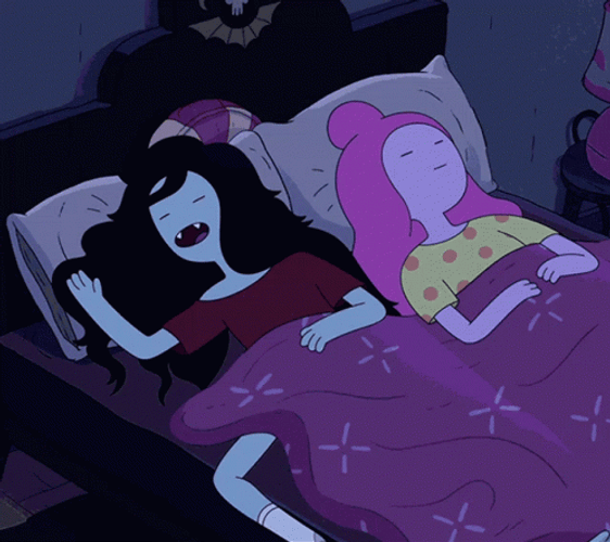 Adventure Time Marcelline Bubblegum Sleeping GIF