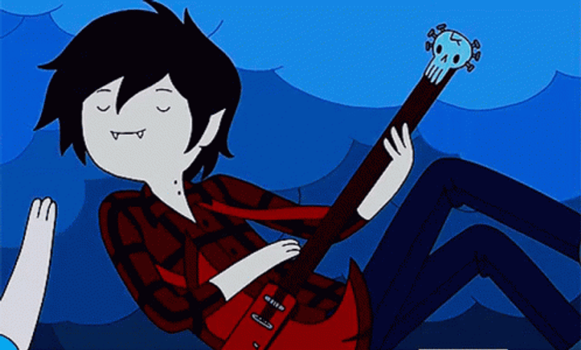 Adventure Time Marshall Lee Playing Guitar GIF