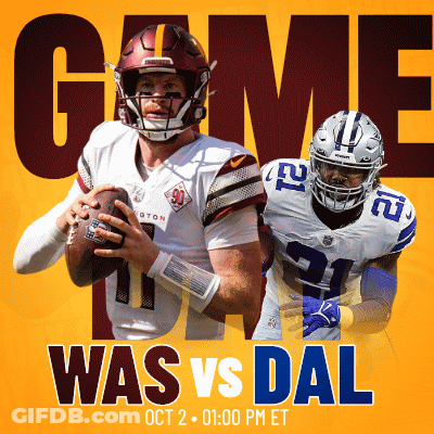 Advertisement For Cowboys Vs Redskins Football Game GIF