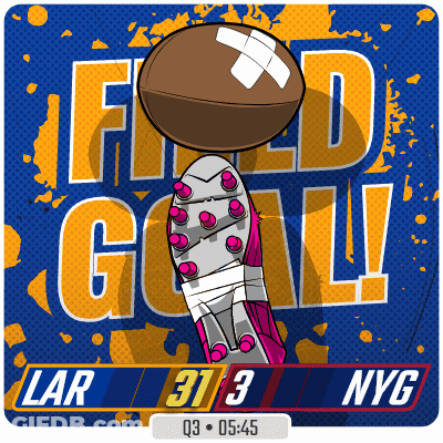 Advertisement For Lar Vs Nyg Football Game Score 31 To 3 GIF