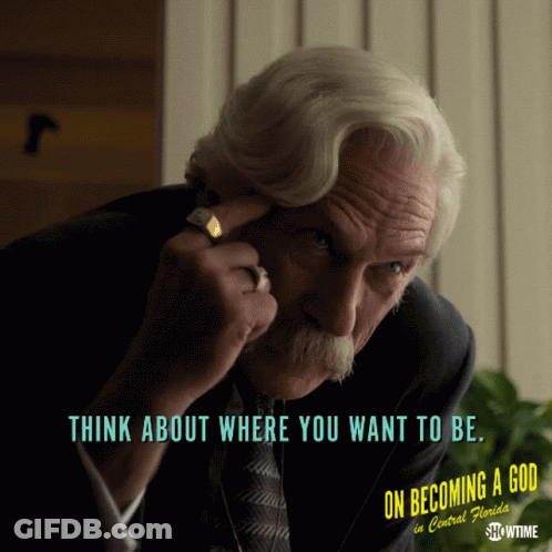 Advertisement For On Becoming A God With Older Man GIF