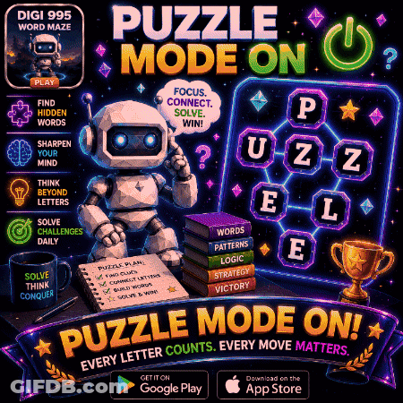 Advertisement For Puzzle Mode Robot GIF