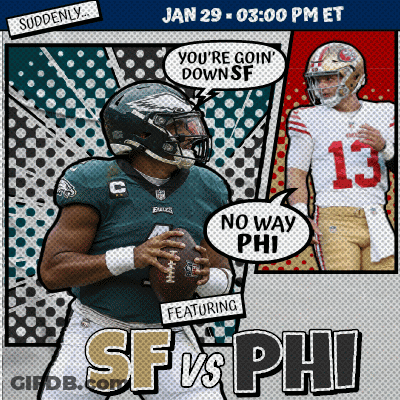 Advertisement For SF Vs PHI Football Game GIF