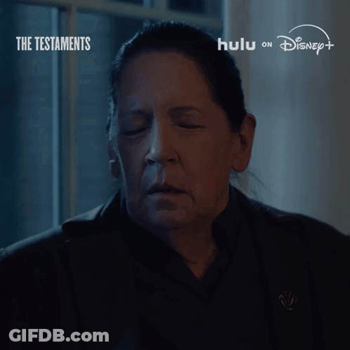 Advertisement For The Testaments On Hulu GIF