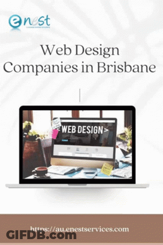 Advertisement For Web Design Companies In Brisbane With Laptop GIF