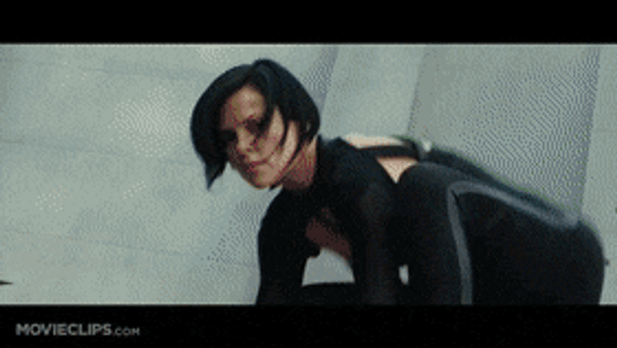 Aeon Flux Attacking GIF
