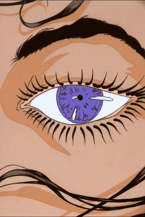 Aeon Flux Fluttering Eyes GIF