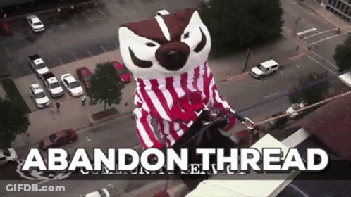 Aerial Badger Mascot Abandon Thread GIF