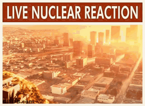 Aerial View City Live Nuclear Reaction GIF