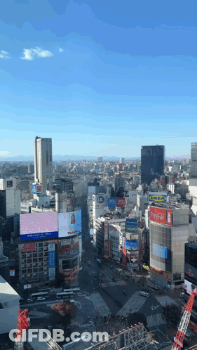 Aerial View City Sunset Netflix Logo GIF