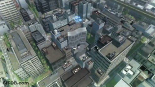 Aerial View City With Buildings Saying A GIF