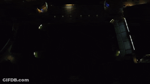 Aerial View Denver Broncos Football Field At Night GIF