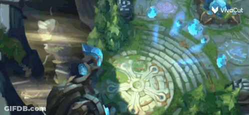 Aerial View Map With Circle Surrounded By Trees GIF
