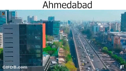 Aerial View Of Ahmedabad City GIF