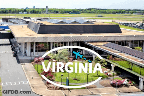 Aerial View Of Airport With Virginia GIF